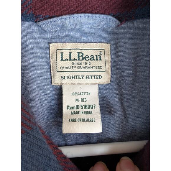 LL Bean 1912 Overshirt Shacket Mens Medium Flap Pockets Slightly Fitted 516097 - Picture 14 of 16